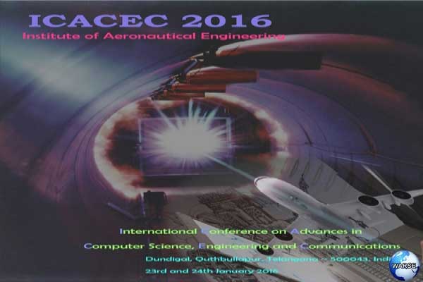 International Conference on Advances in Computer Science, Engineering and Communications (ICACEC 2016)